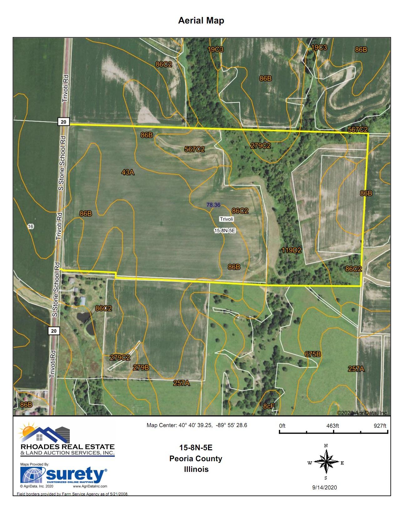 Tract 1:  The Higgs' Farm - 78.36 +/- Acres