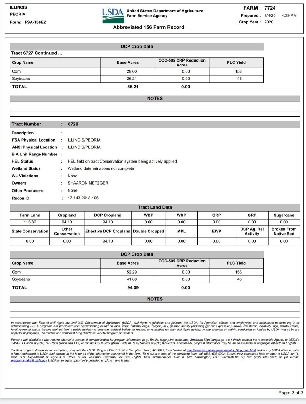 Tract 2:  The Lower Farm - 114.86 +/- Acres