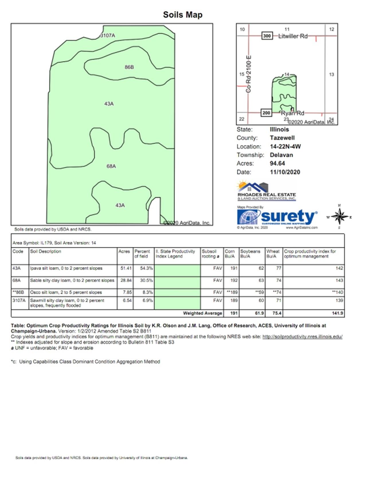 Tazewell County Farmland, Tract 1