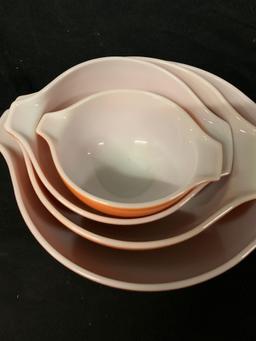 Mixing bowls, Serving platter and some pepper shakers