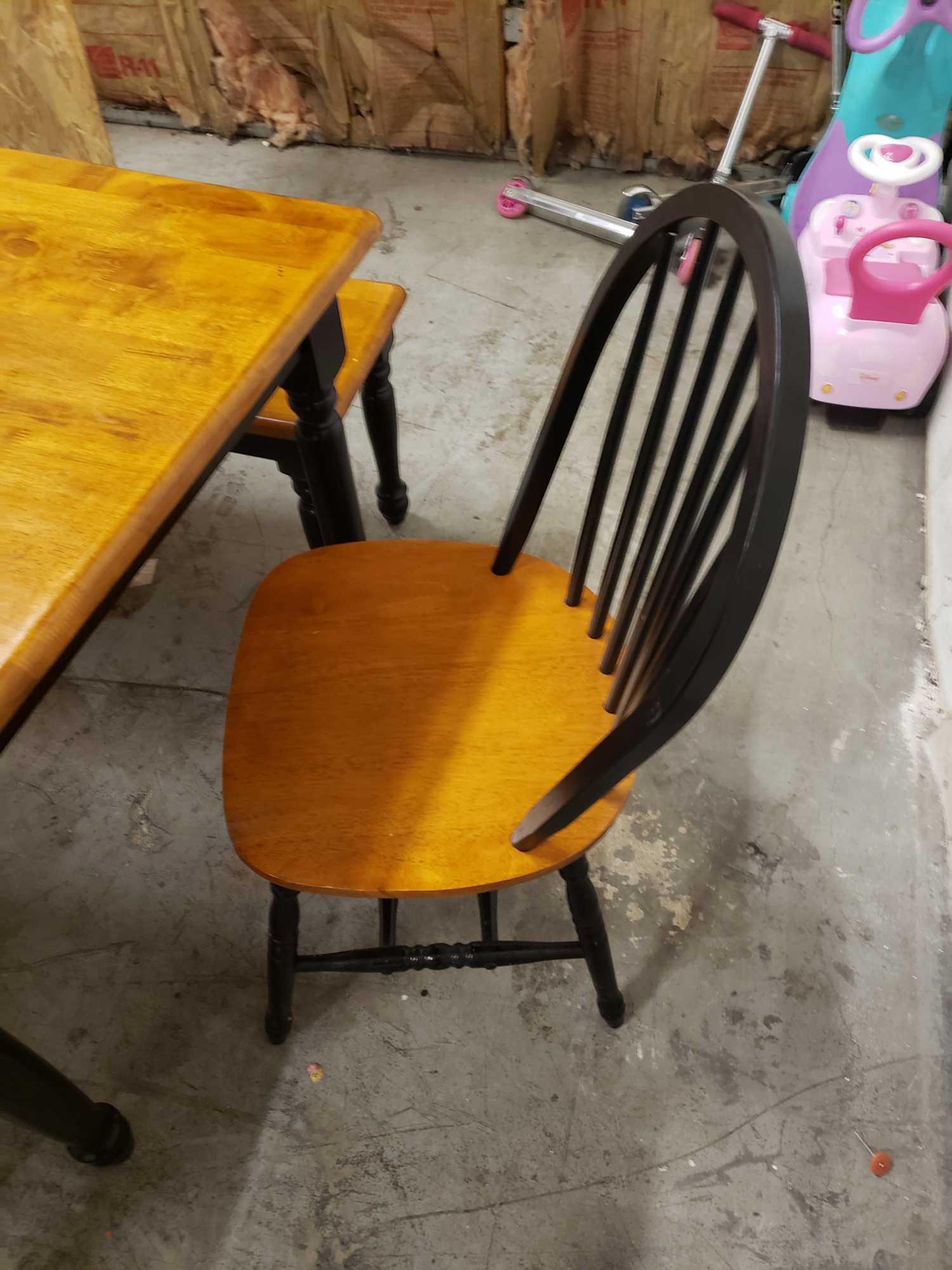 Kitchen Table with Benches & Chairs Set