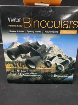 (2) VIVITAR BINOCULARS GT series 10x50 &5x30