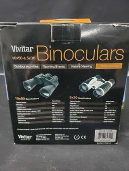(2) VIVITAR BINOCULARS GT series 10x50 &5x30