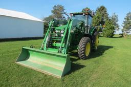 John Deere 7730 MFWD tractor, 420/80/R46 rear duals, 380/85/R30 front, Pow