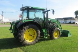 John Deere 6115R MFWD tractor, 460/85R/34 rear, 380/85R/24 front, 7â€� tou