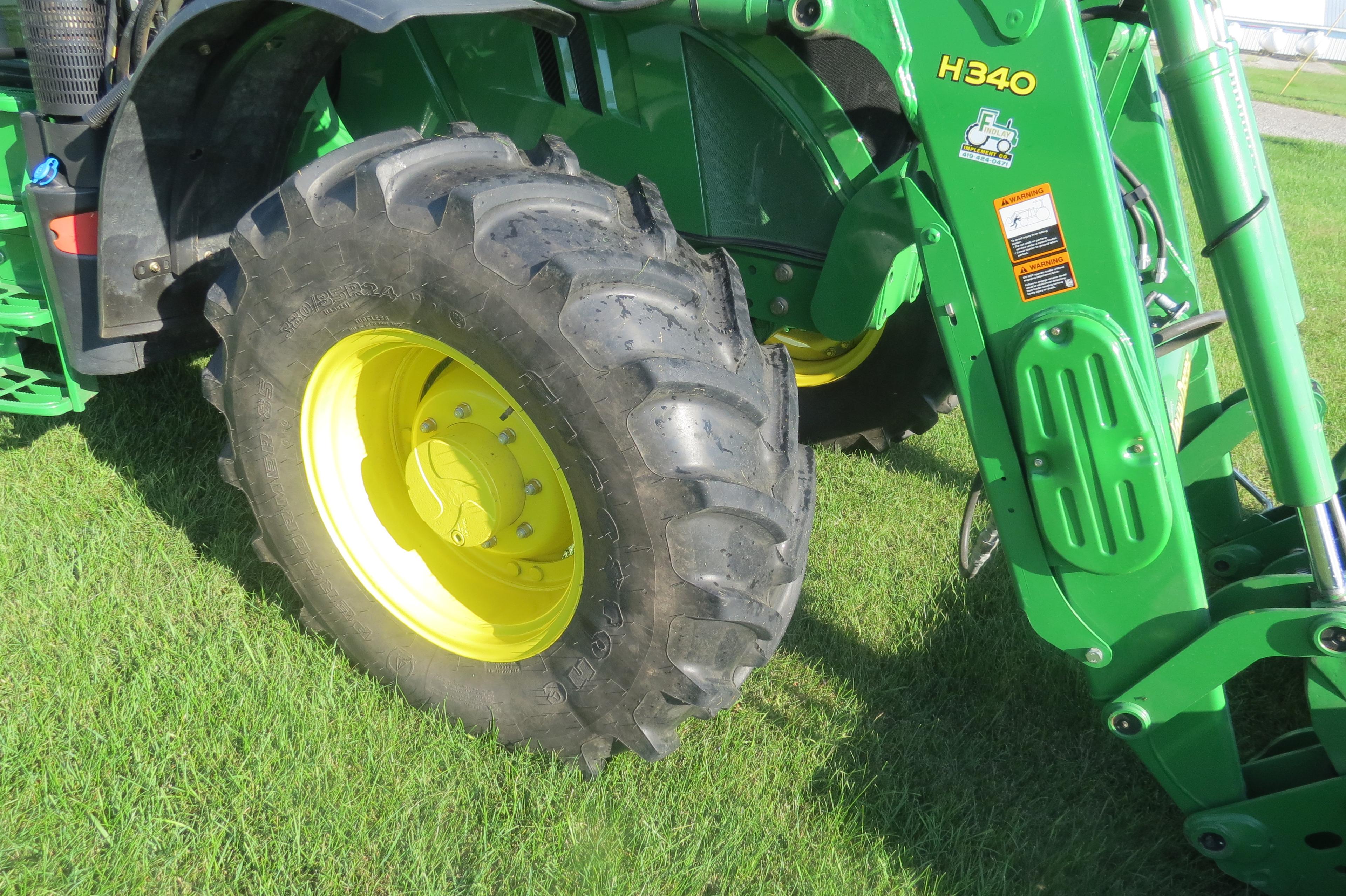 John Deere 6115R MFWD tractor, 460/85R/34 rear, 380/85R/24 front, 7â€� tou