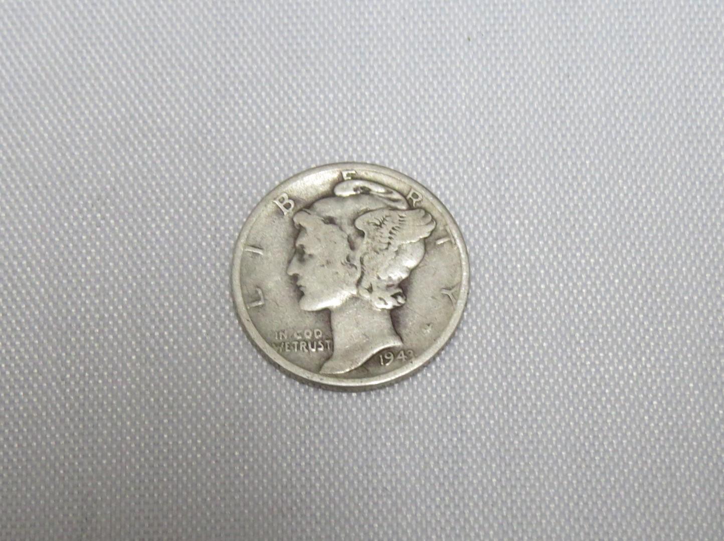 1920S-1940S 50 Coin Roll of Full Rim Mercury Dimes