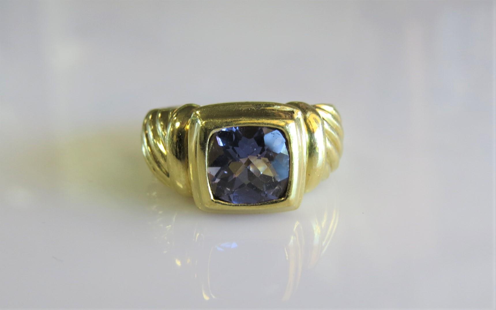 18K Yellow Gold David Yurman Tranzanite Ring