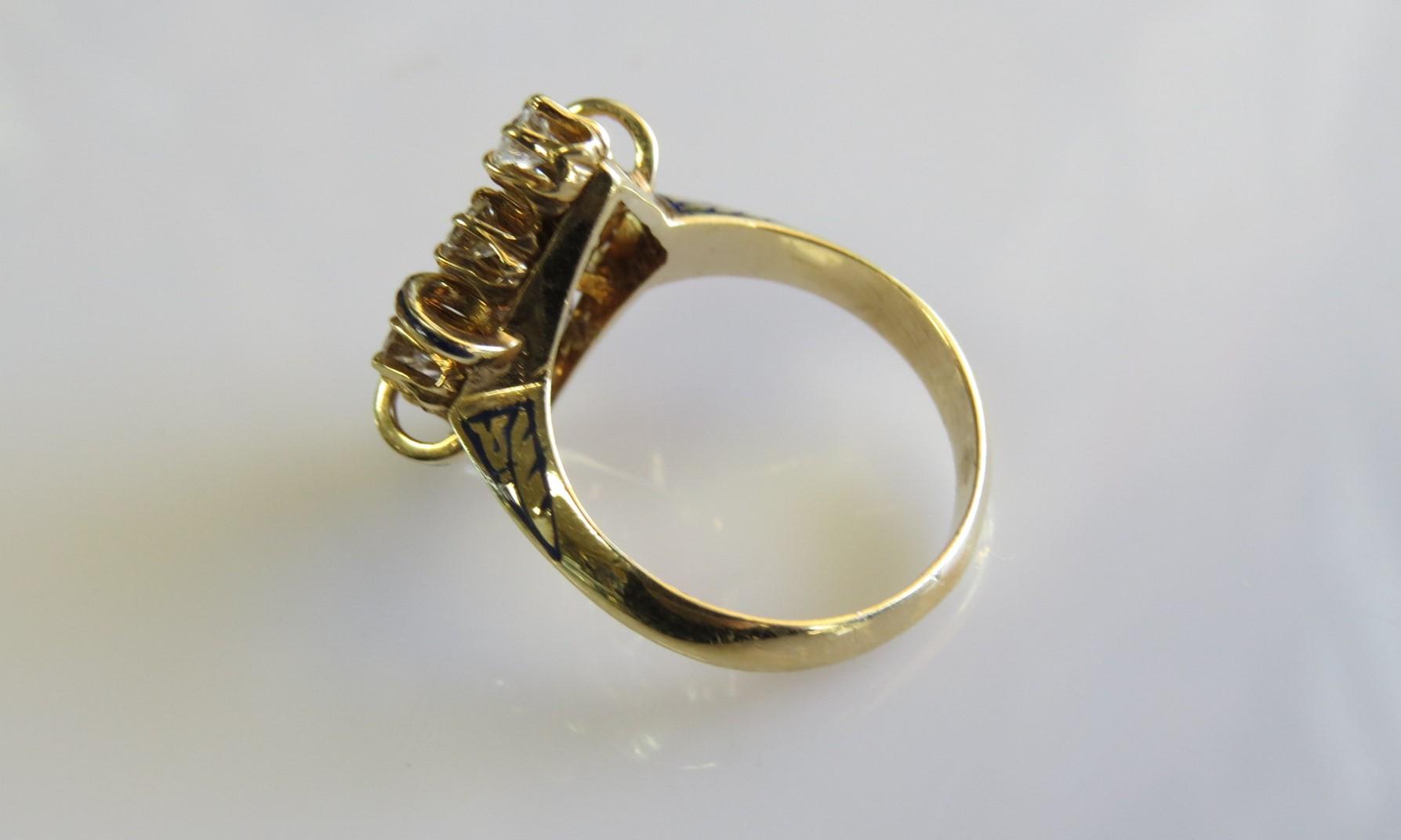 14KT Yellow Gold Art Deco Diamond Ring