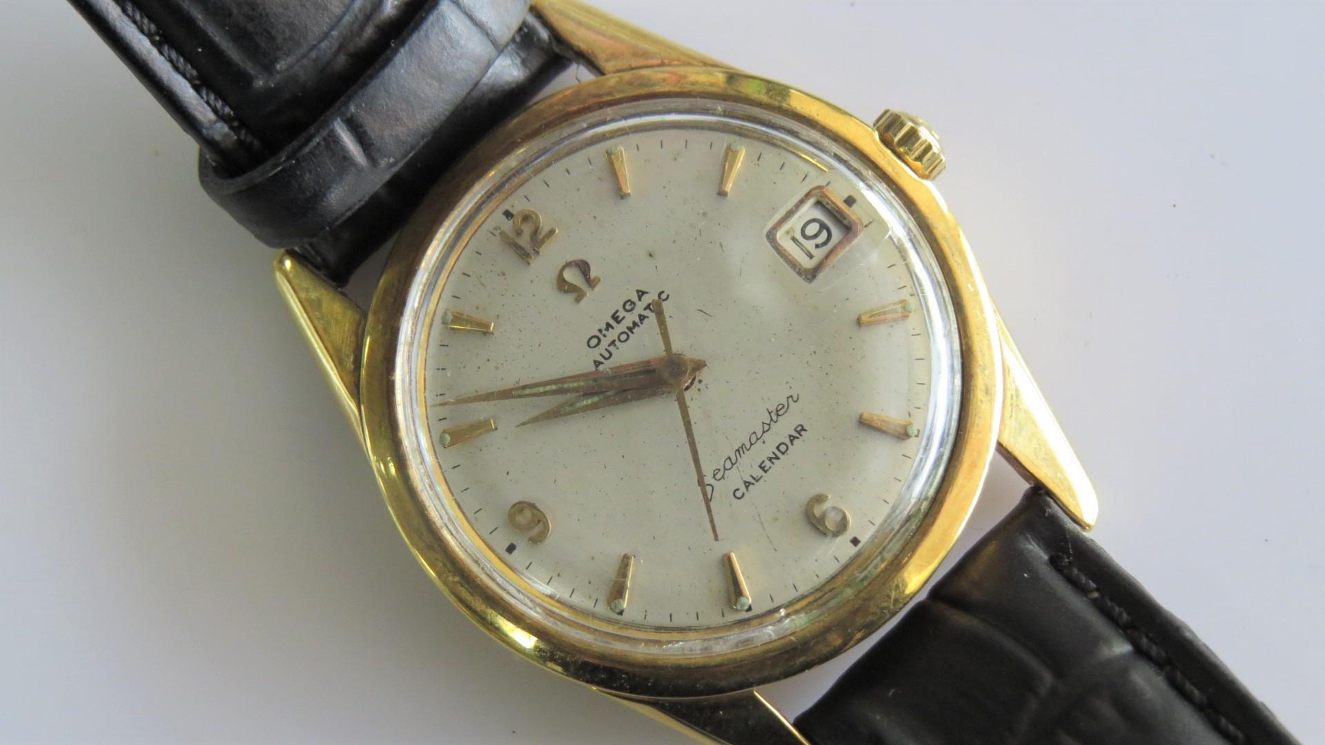 18K Yellow Gold Omega Seamaster Vintage Watch