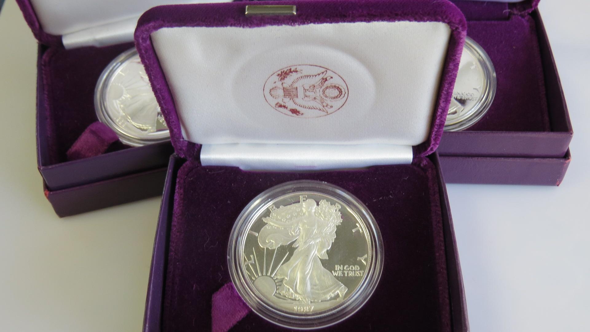 First Five Years of Proof Silver Eagles 1986-90