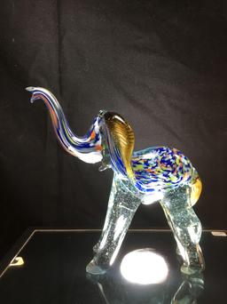 Hand Crafted Art Glass Elephant