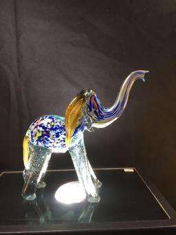 Hand Crafted Art Glass Elephant