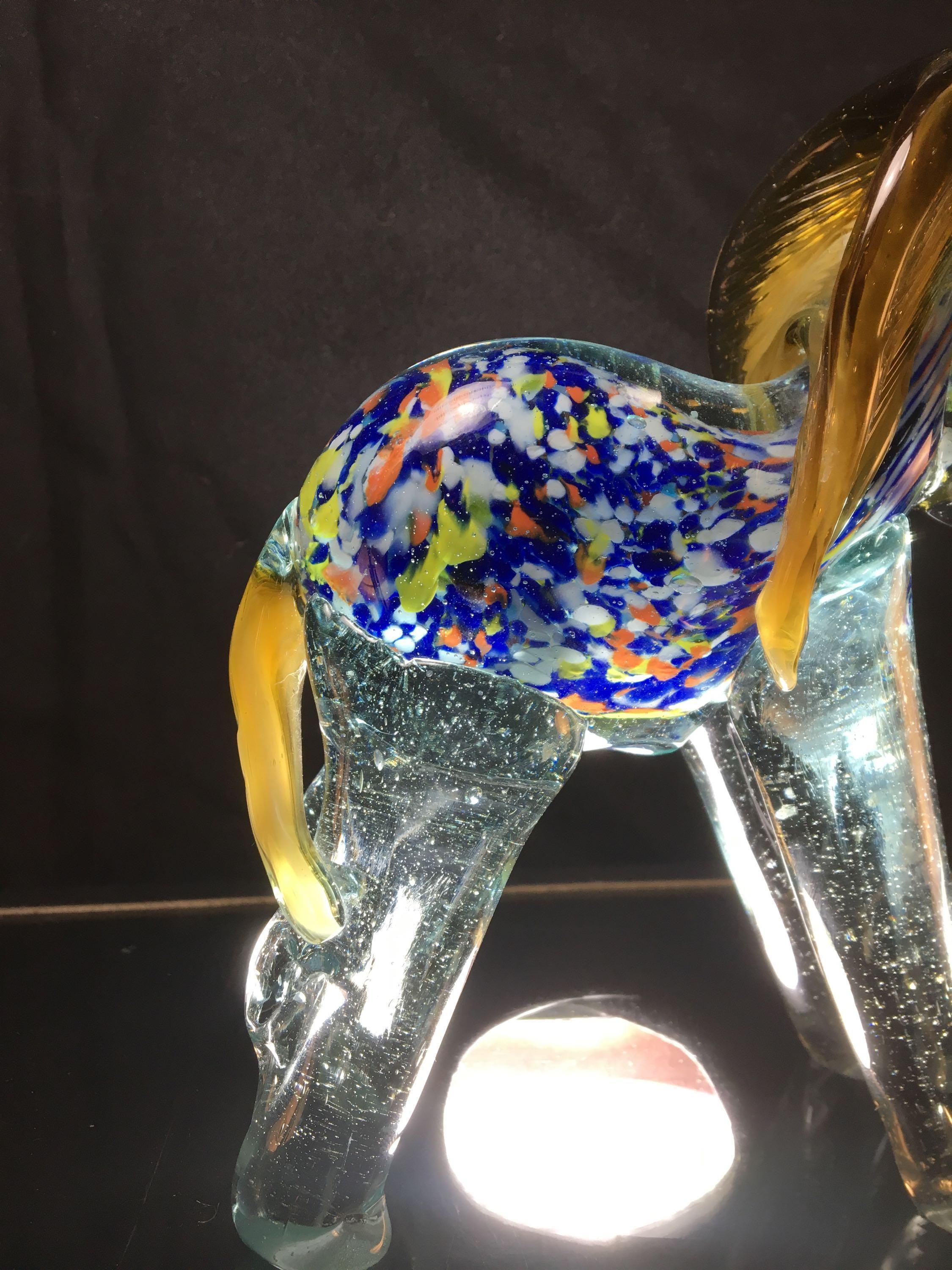 Hand Crafted Art Glass Elephant