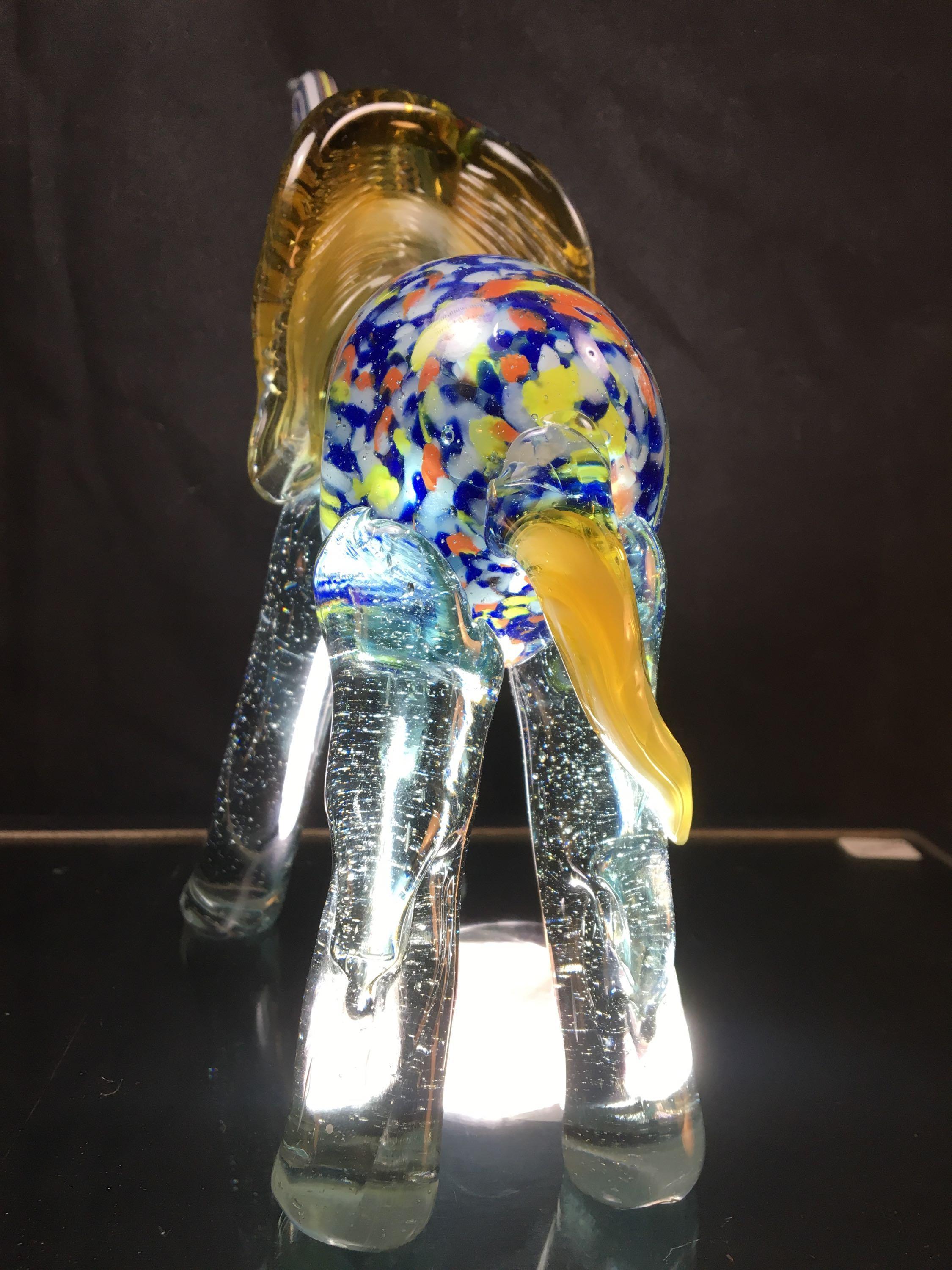 Hand Crafted Art Glass Elephant