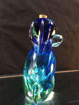 Art Glass Dog Flask/Decanter