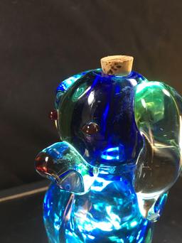 Art Glass Dog Flask/Decanter