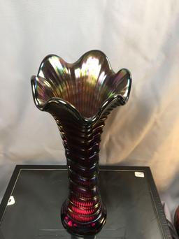 Beautiful Vintage Carnival Glass Vase