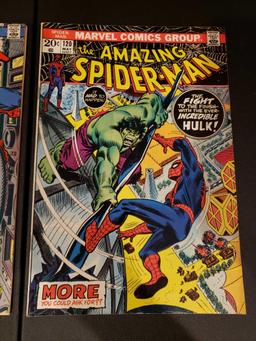 Marvel Bronze Age Comics AMAZING SPIDER-MAN 119 120 Spidey vs Hulk