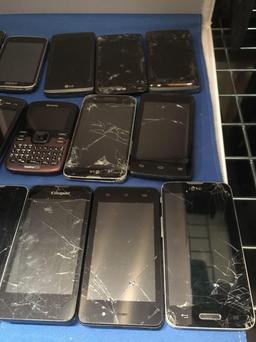 16 Mixed Bulk Purchased Cell Phones