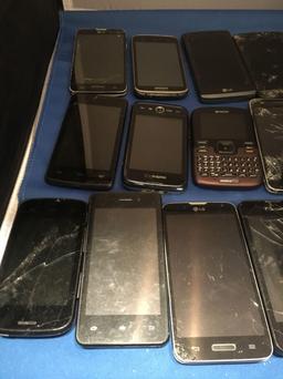 16 Mixed Bulk Purchased Cell Phones