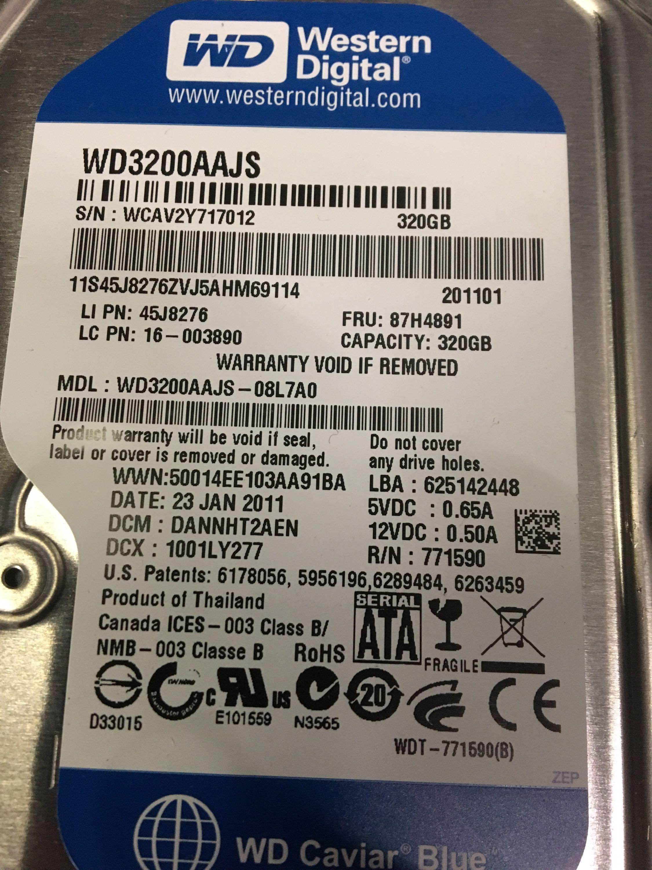 Five Mixed Brand/Size Drives