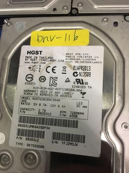 Five HGST 2TB Capacity Hard Drives