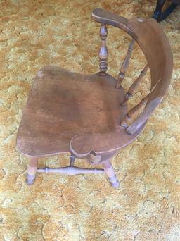 Solid Wood Barrel Chair