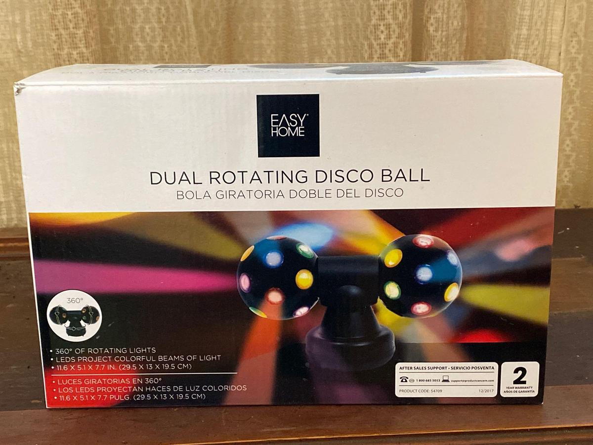 New In Box Dual Rotating Disco Ball