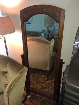 Vintage Rotating Floor Mirror