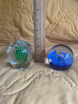 Art Glass Paperweights (2)