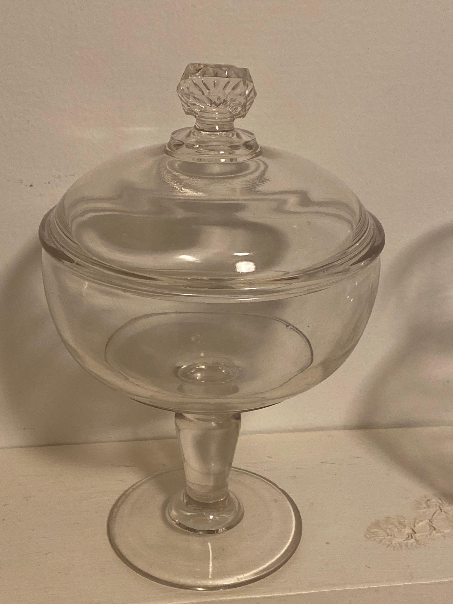 Clear Glass Candy Dish Misc. Vases