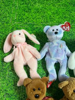 5 Vintage Beanie Babies with tags