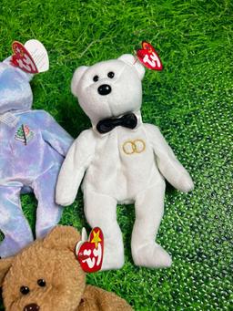 5 Vintage Beanie Babies with tags