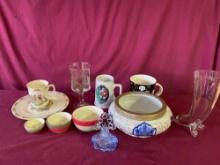 Vintage Oriental Bowl, Halloween Mug, Perfume Bottle, Nesting Bowls, Glass Cornicopia