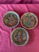 Vintage Fenton Carnival Glass Plates (3)