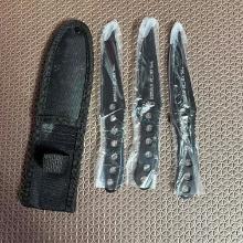 three throwing knives with sheath new in wrapping