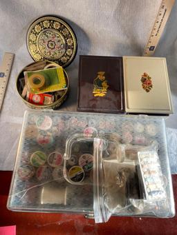 Vtg Sewing Supplies and Boxes