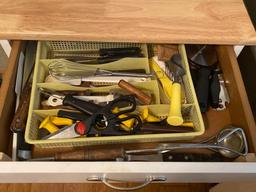 Rolling Cart With Utensil Drawers & Drying Rack