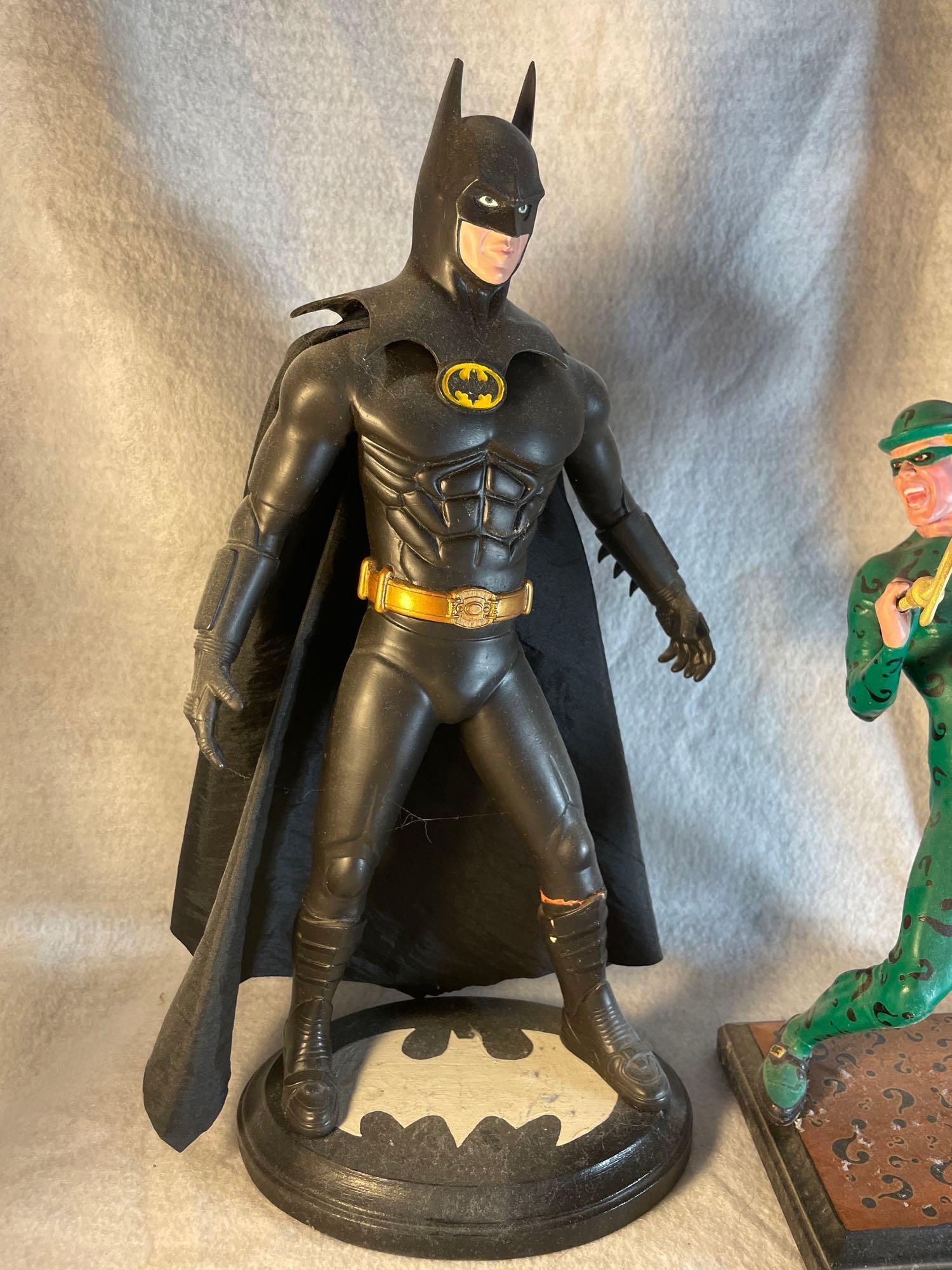 Batman, The Joker, and The Riddler Statuettes