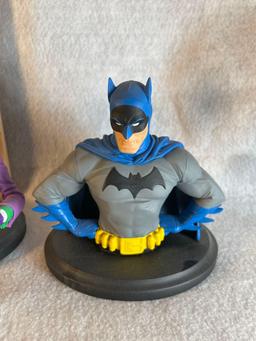 Batman, Robin, The Joker, and Batgirl Mini Busts