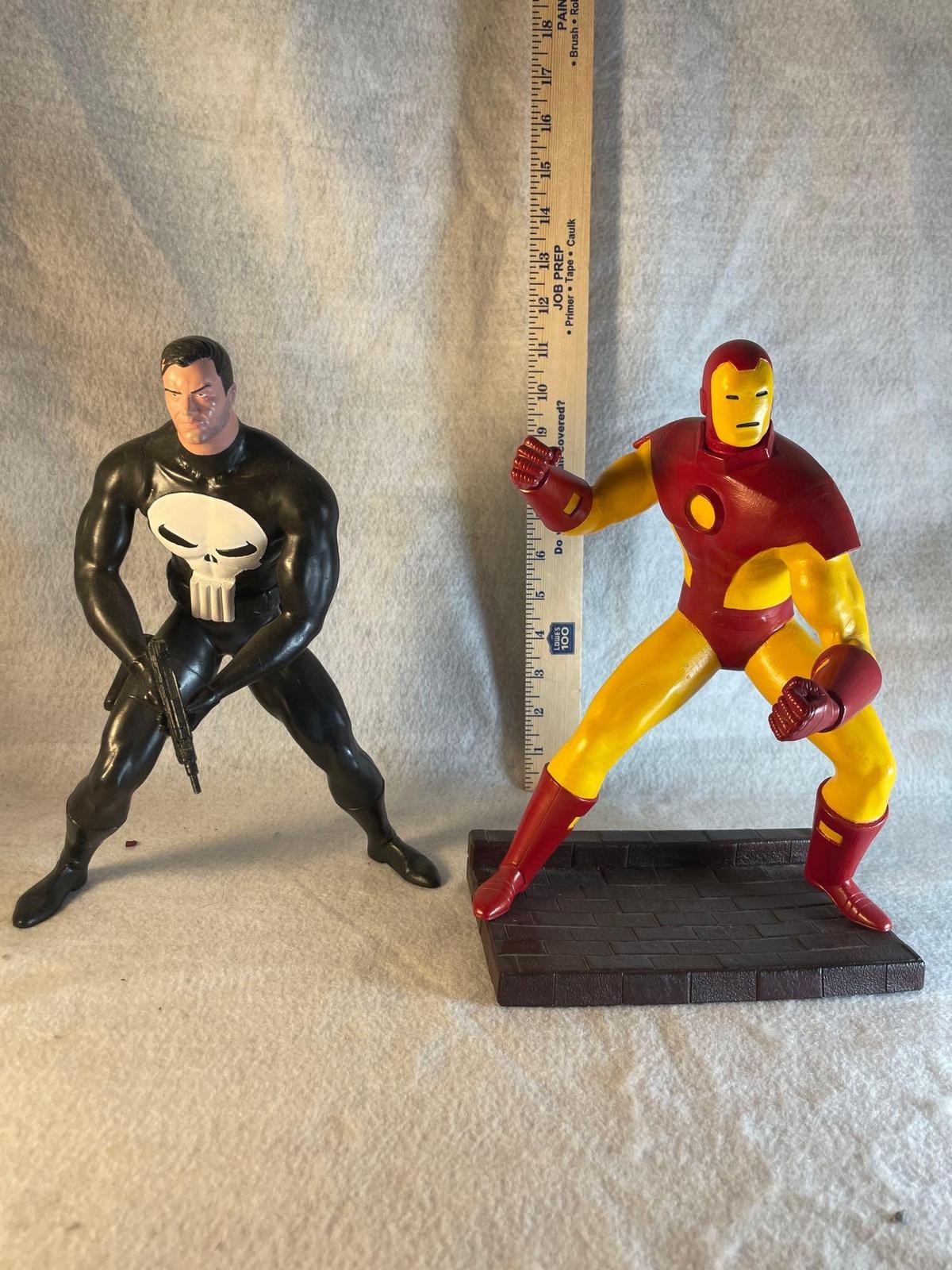 Iron Man and The Punisher Statuettes