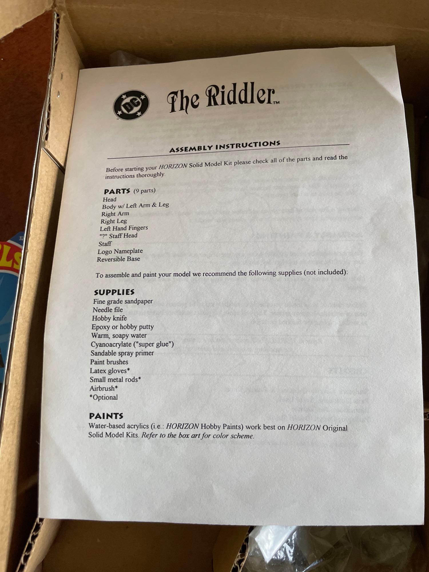 The Riddler Model Kit and Batmobile Hot Wheels