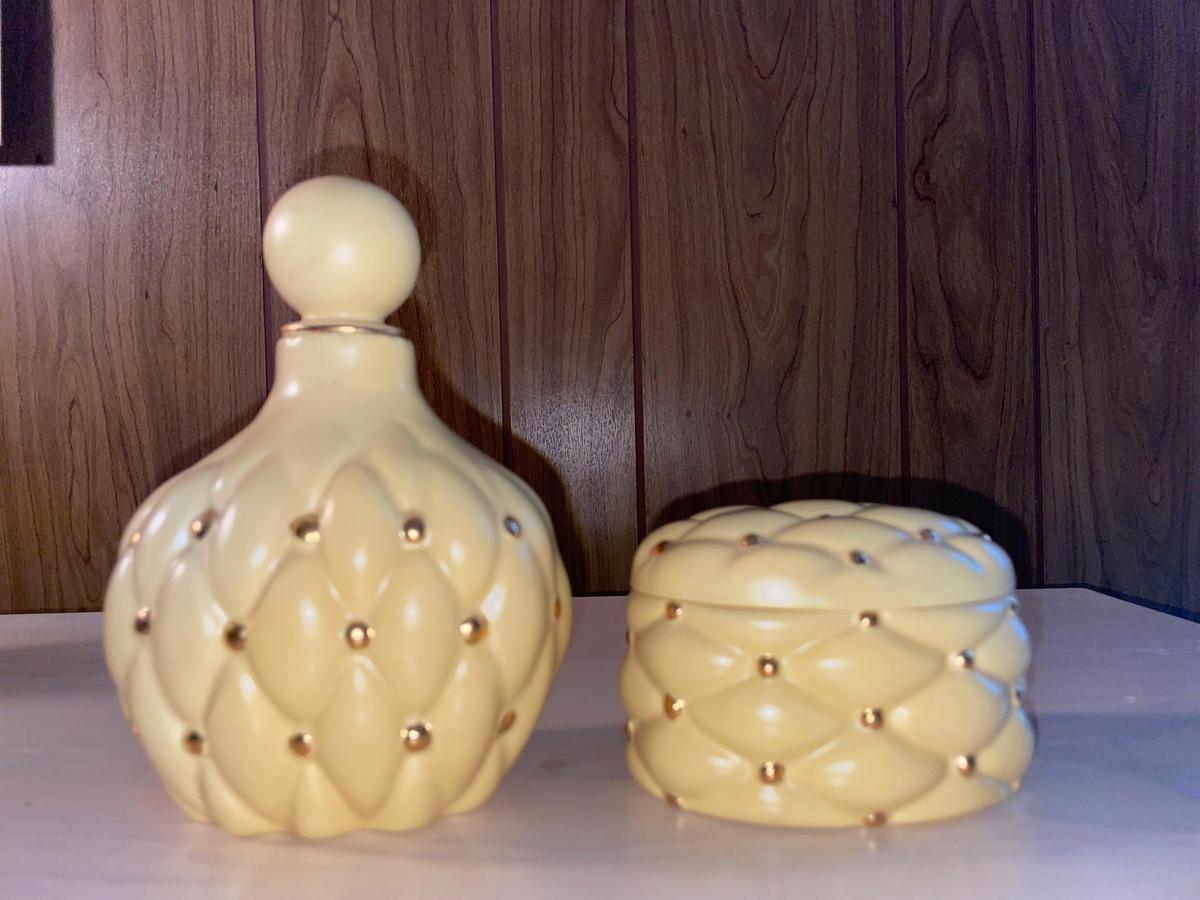 Mid Century Trinket Box and Decanter