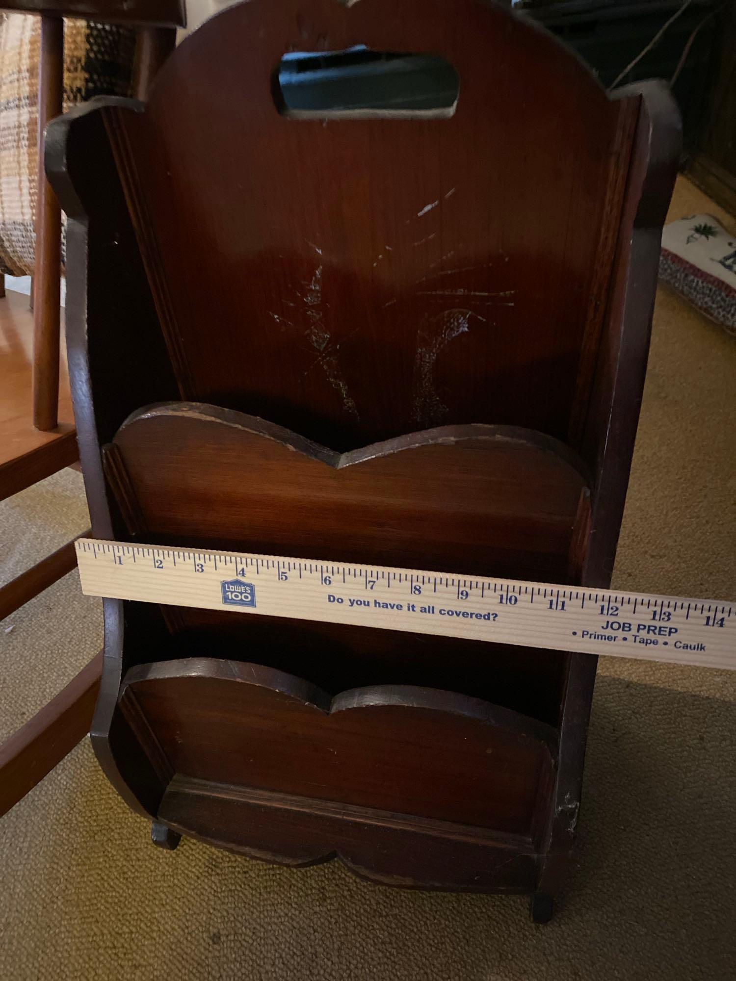 Classic Rocking Chair With Magazine Rack