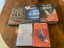 Five Assorted Horror/Sci-fi Hard Cover Novels