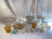 Misc Vtg Candy Dishes, Bowls, Salt Dips, Hats