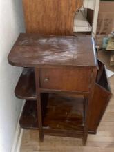 Antique Side Table/Magazine Rack