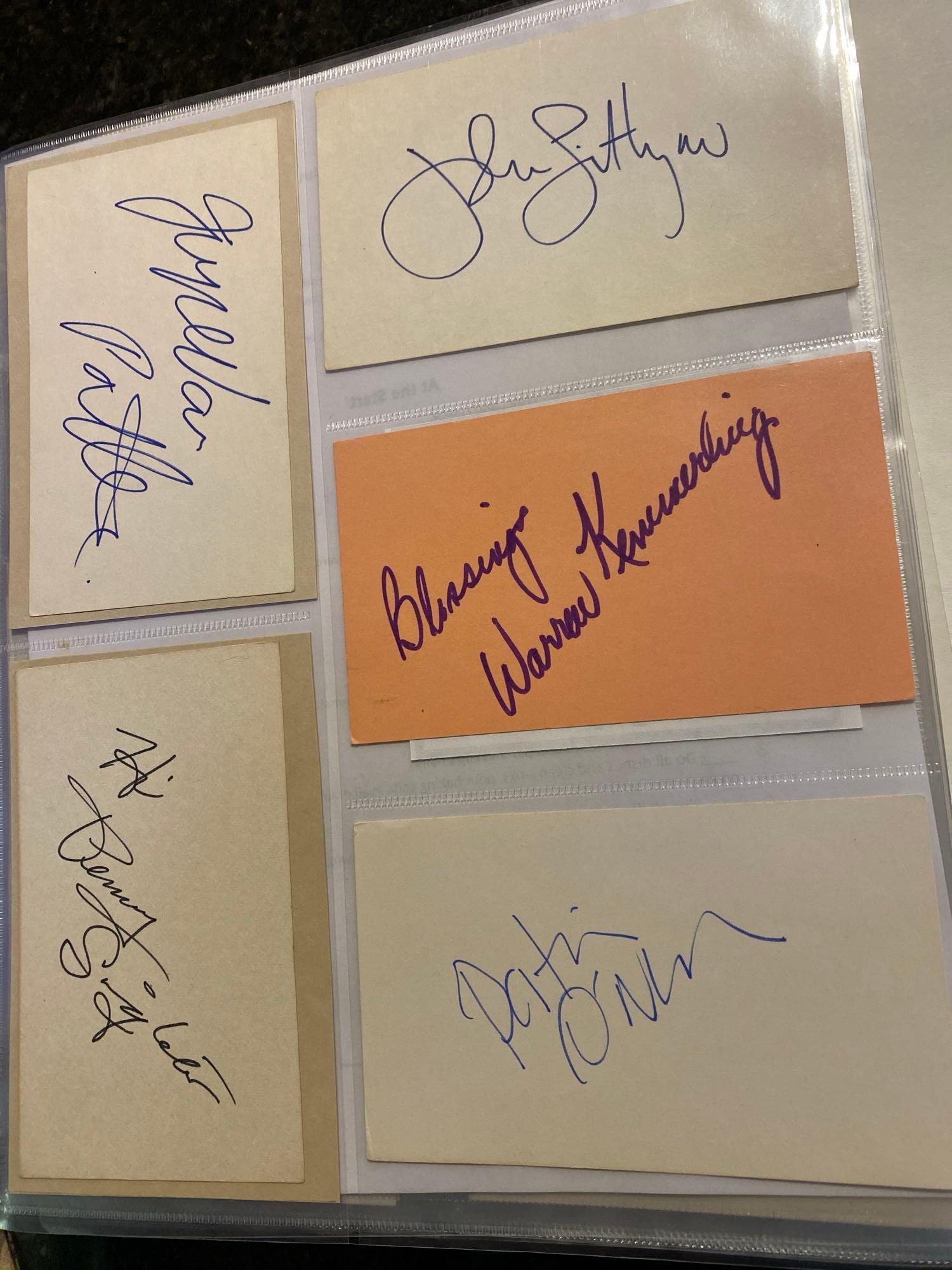 Eight Celebrity Autographs