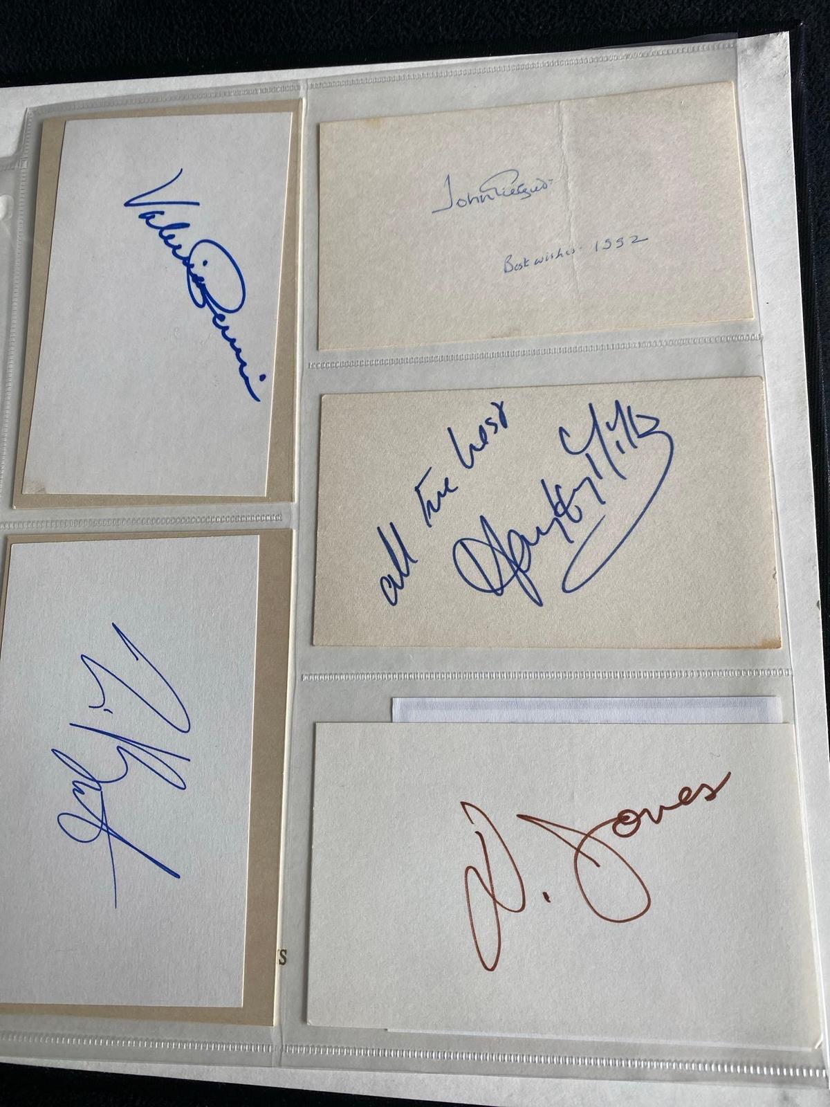 Eighteen Assorted Celebrity Autograph Cards